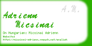 adrienn micsinai business card